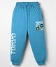 Taeko Single Jersey Knit Lounge Pants Full Length with Tokyo Text Print - Light Blue