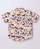 Aww Hunnie Cambric Woven Half Sleeves Palm Trees Printed Shirt - Multi Colour