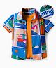 OLLINGTON ST. Sinker Knit Full Sleeves Printed Shirt With T-Shirt - Orange
