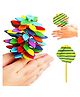 Planet of Toys Spinning Candy Flower Toy for Kids - Lollipop Shaped Hand Spinner - Twisting and Rotating Colorful Flower - Stress Buster Gift for Creative