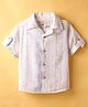 Dew Drops Cotton Woven Half Sleeves Printed Shirt - Light Blue