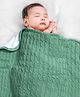 Babyhug Premium Cotton Knitted & Fur All Seasons Blanket - Mint Green