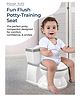 Polka Tots Fun Flush Kids Potty Seat with Flush Sound & Removable Bowl- Gray