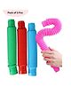 BitFeex Pop Tube 3pcs  Multi-Color Sensory Fidget Toy for Stress Relief, Focus, and Fun Stretch Play  Ideal for Kids- Color May Vary