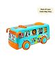 BitFeex Cartoon Bus Toy for Kids  Colorful Friction Pull Back Mini Bus Vehicle, Durable Plastic Toy for Boys and Girls Color and Design May Vary