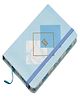 Rushabh Novelty Notebook 5701-6 Blue Marble Pastel 80-Pages Ruled