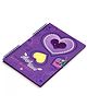 Rushabh Novelty Notebook 1820 Purple Heart Design with lock 96-Pages Ruled