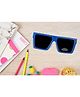 Kool kidz Colour Blocked Square Polarized Sunglasses - Blue