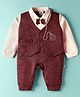 Mini Taurus Party Rompers and Dungarees Full Sleeves Male MAROON 3-6m