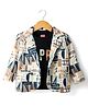 Babyhug Knit Full Sleeves Blazer with Inner Tee & Abstract Print - Multicolor