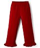Babyhug Sweater Knit Full Length Solid Woollen Pant - Red