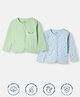 Nautinati Cotton Knit Pack Of 2 Full Sleeves Whale & Beach Theme Printed Jhablas - Blue & Green