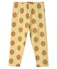Nautinati Cotton Knit Oranges Printed Leggings - Yellow