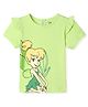 Nautinati Cotton Knit Disney Peter Pan Featuring Half Sleeves Tinker Bell Printed Top - Green