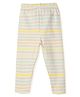 Nautinati Cotton Lycra Knit Striped Leggings - Multi Colour