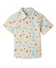 Nautinati Cotton Knit Half Sleeves Avocados Printed Shirt - Multi Colour