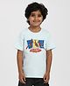 Nautinati Cotton Knit Marvel Featuring Half Sleeves Spider Man Printed Tee - Aqua Blue
