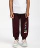 Nautinati Cotton Blend Knit Marvel Avengers Featuring Characters Printed Joggers - Maroon