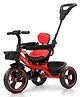 Baybee Tovino 2 in 1 Convertable Baby Tricycle for Kids | Smart Balanced Baby Trikes with Parental Handle, Cushion Seat, Guardrail & Dual Storage (Red)