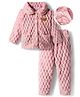 Mark & Mia Full Sleeves Winter Wear Night Suit With Bear Embriodery - Pink