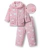 Mark & Mia Full Sleeves Winter Wear Night Suit With Polka Dot Print - Pink