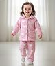 Mark & Mia Full Sleeves Winter Wear Night Suit With Polka Dot Print - Pink