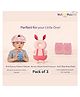 NeonateCare safety combo of Baby Helmet Head Protector and knee pads (Pink Star helmet Pink Rabbit Head protector and multicolor knee pads) - Pink