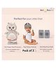 NeonateCare safety combo of Baby Helmet Head Protector and knee pads (Grey star helmet Owl Head protector and multicolor knee pads)