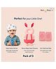 NeonateCare Baby safety Combo of Baby Muslin Helmet and Baby Head Protector with knee pads (Rainbow muslin Helmet + Pink rabbit Head protector + knee pads) (pack of 3)
