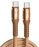 case-magic 240W Type-C to Type-C Fast Charging Cable (1.2M, Brown)  Nylon braided, PD chip, 480Mbps data