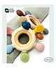 Ortis Wooden Flower Teether - Pack of 2 (Multicolor & Design May Vary)