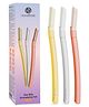 HOMEBASIC Glow Glide Facial Razor for Women  Pack of 3 Stainless Steel Tools for Face & Brows  Reusable, Rust-Resistant, Painless Hair Removal