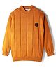 Noddy Cotton Lycra Knit Full Sleeves Checked Tee - Mustard
