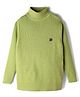 Noddy Full Sleeves Solid Turtle Neck Tee - Green