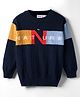 Noddy Full Sleeves Nature Text Printed Tee - Navy Blue