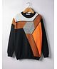 Noddy Full Sleeves Placement Striped Tee - Black