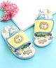 Babyoye Velcro Closure Sliders With Animal Print - Yellow