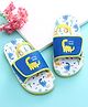 Babyoye Dino Printed Sliders with Back Strap - Blue