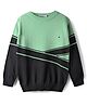Noddy Full Sleeves Colour Blocked Tee - Black & Pista