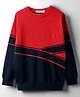 Noddy Full Sleeves Colour Blocked Tee - Navy Blue & Red