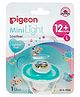 Pigeon Mini Light Baby Pacifier with Raccoon Print Large Size BPA Free - Sea Green