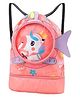 New Pinch Swimming Bag with Unicorn Print Pink| Wet Dry Separation| Transparent Pouch| Adjustable Strap| Ideal for Swimming Pool and Beach
