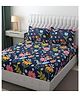 KIDS WONDERS Kids Print Fitted Bedsheet in floral print With 2 Pillow Covers.