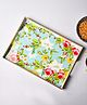 Von Casa Multicolor Flower Design Small Serving Tray