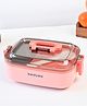 Von Casa Lunch Box with Spoon ,500 ml ,Pink ,Rectangular Shape