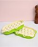 Von Casa Ice Tray with Lid Set of 2 ,Green ,Bubble Design ,Oval Shape