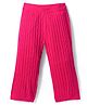 Babyhug Knit Full Length Solid Color Fleece Pant - Dark Pink