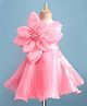 Enfance Sleeveless Butterfly & Floral Applique Detailed Knee Length Dress - Pink
