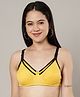 Mine4Nine Knit Solid Maternity Non Padded Bra With Nursing Access - Yellow