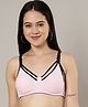 Mine4Nine Knit Solid Maternity Non Padded Bra With Nursing Access - Light Pink